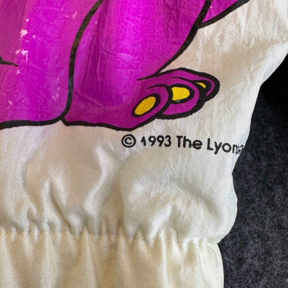 Vintage 1993 Barney the Dinosaur Windbreaker Jacket Mighty-Mac Kids 2T 90s TV - Picture 6 of 16